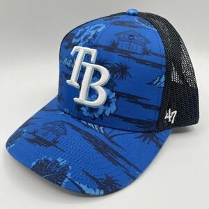 Tampa Bay Rays 47 Brand Hat Cap Snap Back Trucker Hawaiian Floral Baseball NEW